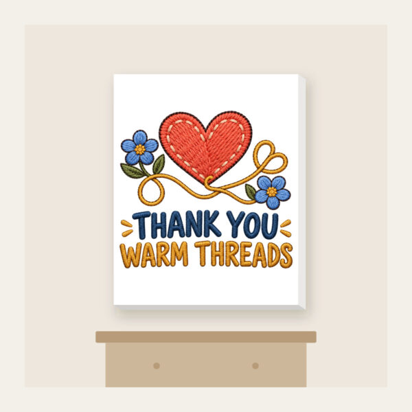 Product image Thank You Warm Threads Canvas Print