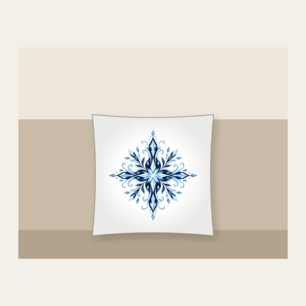 Product image Frosted Crystal Lines in Ice Blue Pillow