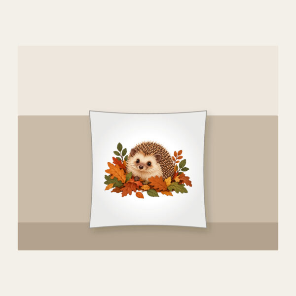 Product image Hedgehog Among Fallen Leaves Pillow