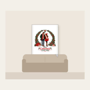 Our Christmas Together Fleece Blanket in white