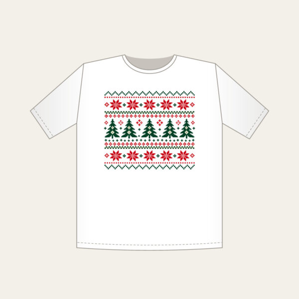 Product image Fair Isle Pines and Stars in Red T-Shirt