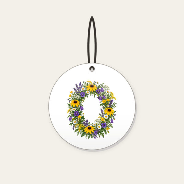Product image Oval Wildflower Wreath Ceramic Ornament