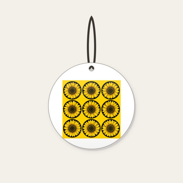 Product image Nine Sunflowers in a Yellow Grid Ceramic Ornament