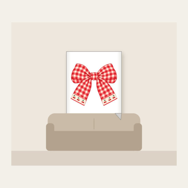 Product image Red Gingham with Cherry Accents Fleece Blanket