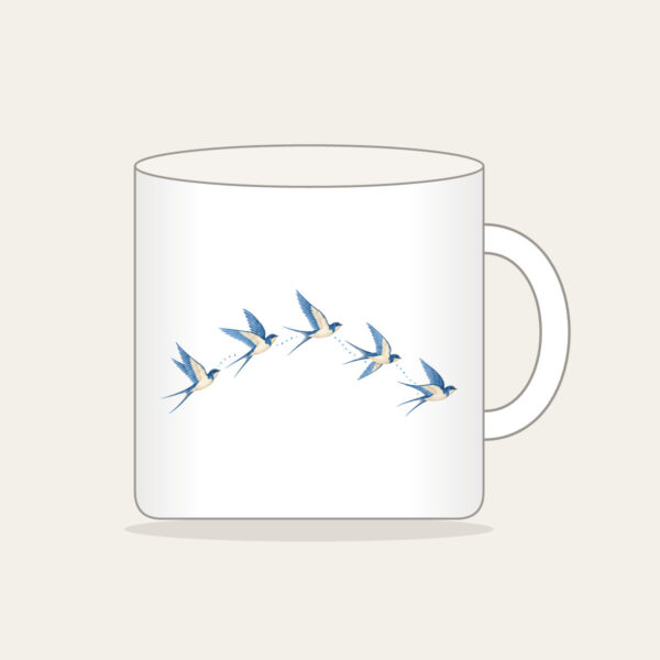 Product image Five Swallows in a Gentle Arc Mug