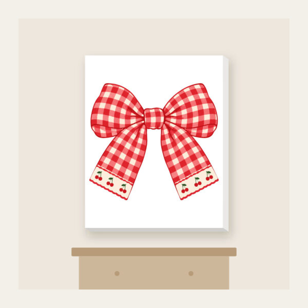 Product image Red Gingham with Cherry Accents Canvas Print