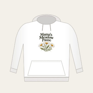 Mama's Meadow Pause Hoodie in white