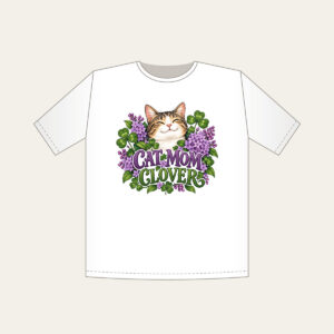 CAT MOM CLOVER T-Shirt in white