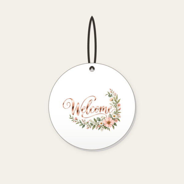 Product image Rose Gold Welcome Wildflower Garland Ceramic Ornament