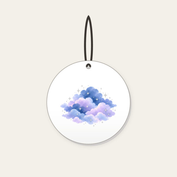 Product image Dusk Clouds with Tiny Silver Stars Ceramic Ornament