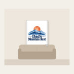 Dad's Mountain Rest Fleece Blanket in white