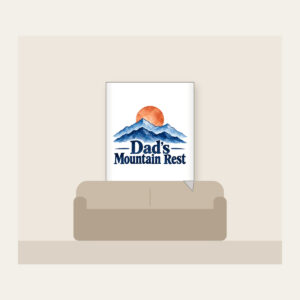 Dad's Mountain Rest Fleece Blanket in white