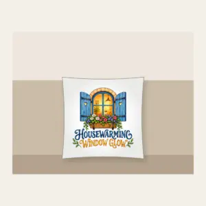 HOUSEWARMING WINDOW GLOW Pillow in white