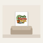 Dad's Garden Break Fleece Blanket in white