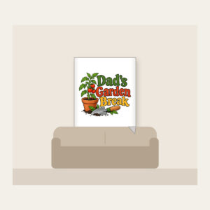 Dad's Garden Break Fleece Blanket in white