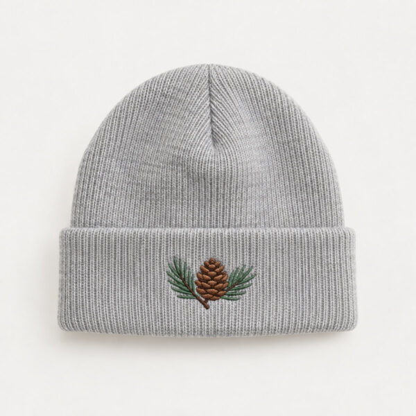 Product image Light Grey Pine Cone Cuffed Beanie