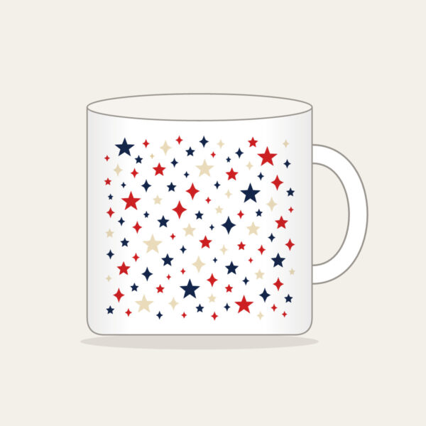 Product image Small Stars and Diamonds Repeat in Navy Mug