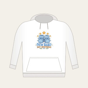 NEW BABY SOFT BEGINNINGS Hoodie in white
