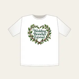 Wedding Branches Entwined T-Shirt in white