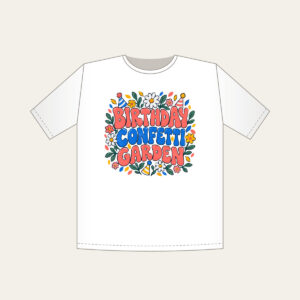 BIRTHDAY CONFETTI GARDEN T-Shirt in white