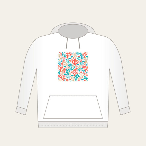Product image Coral Branch and Fish Scale Mosaic Hoodie