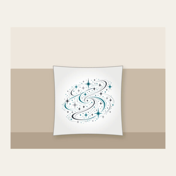 Product image Charcoal Night Trail of Stars and Paths Pillow