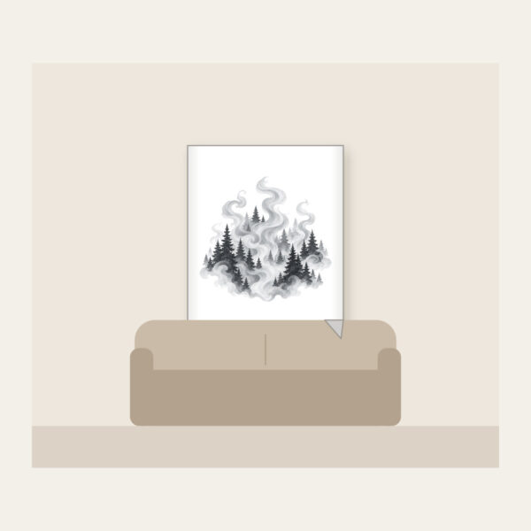 Product image Campfire Smoke Curls Through Pines Fleece Blanket