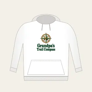 Grandpa's Trail Compass Hoodie in white