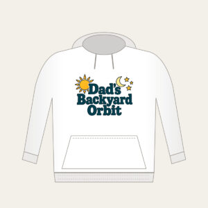 Dad's Backyard Orbit Hoodie in white