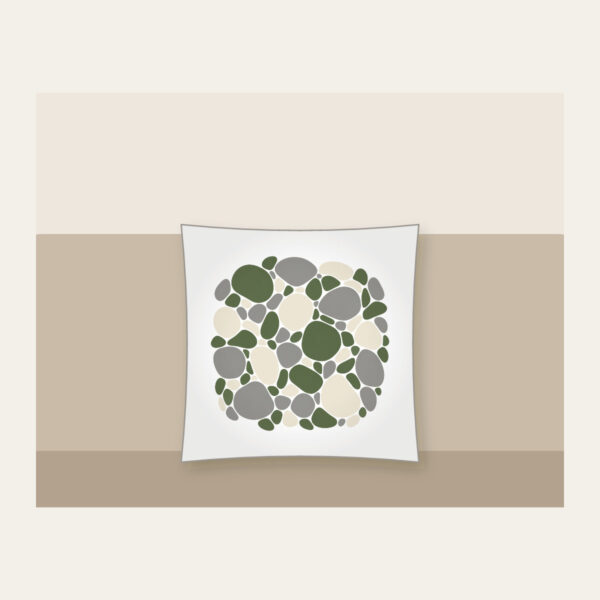 Product image River Stones in Moss and Grey Pillow