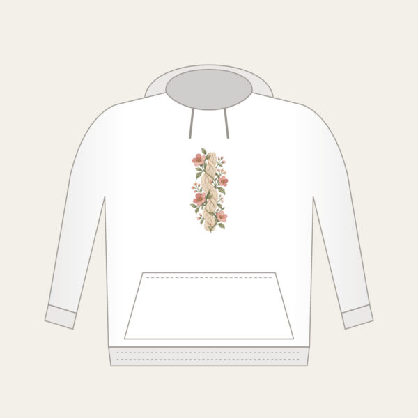 Product image Cable Pattern Twined with Little Flowers Hoodie