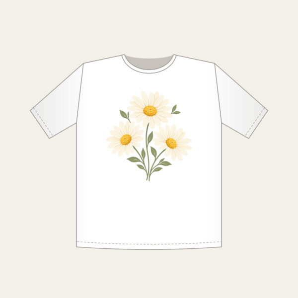 Product image Three Daisies in Butter Yellow T-Shirt