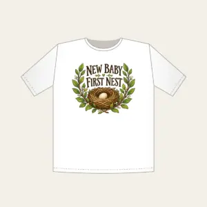 NEW BABY FIRST NEST T-Shirt in white