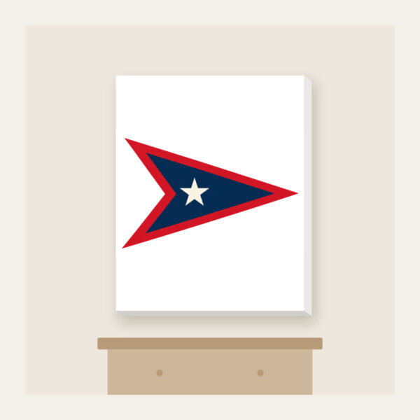 Product image Navy Pennant with Cream Star Canvas Print