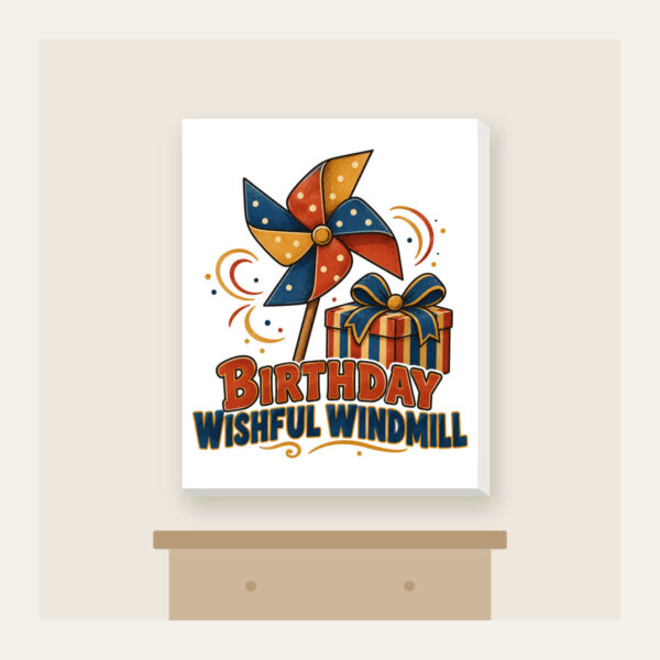 Product image Birthday Wishful Windmill Canvas Print