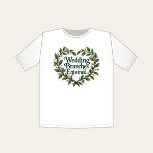 Wedding Branches Entwined T-Shirt in white