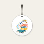 TEACHER SHARES THE SKY Ceramic Ornament in white