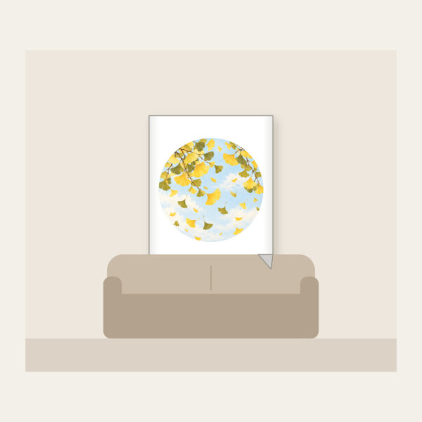 Product image Falling Ginkgo Leaves Fleece Blanket