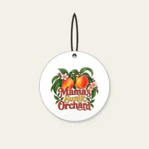 Mama's Sunlit Orchard Ceramic Ornament in white