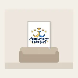 Anniversary Under Stars Fleece Blanket in white