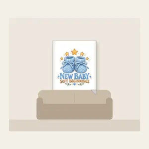 NEW BABY SOFT BEGINNINGS Fleece Blanket in white