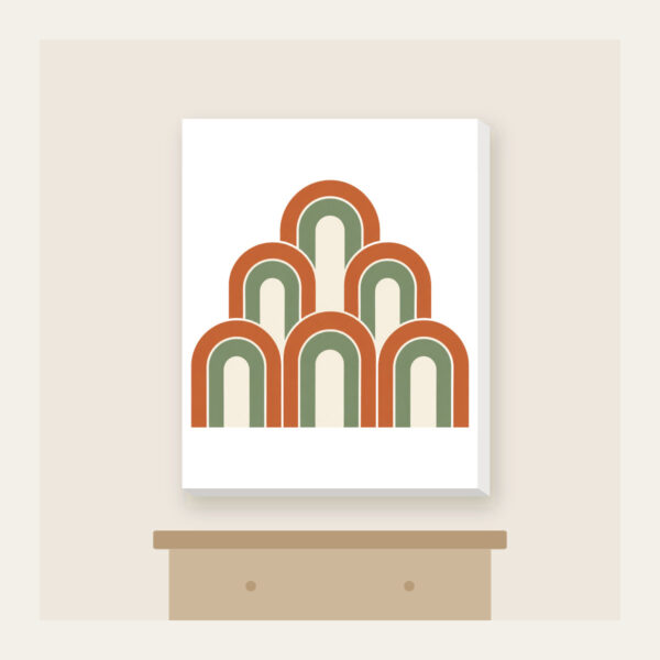 Product image Terracotta Nested Arches Canvas Print