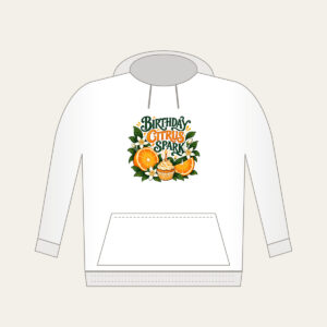BIRTHDAY CITRUS SPARK Hoodie in white