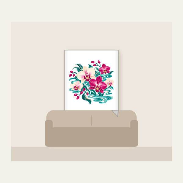 Product image Orchids and Lagoon Ripples Fleece Blanket