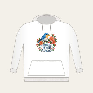 THINKING OF YOU ALWAYS Hoodie in white