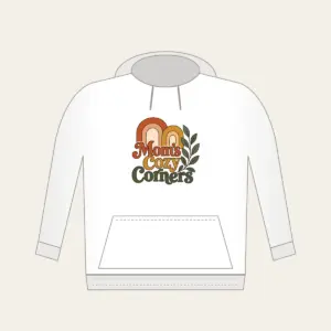 Mom's Cozy Corners Hoodie in white