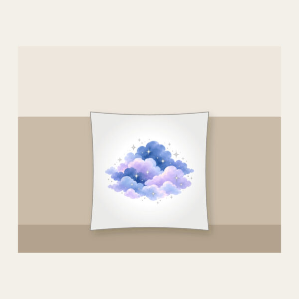 Product image Dusk Clouds with Tiny Silver Stars Pillow