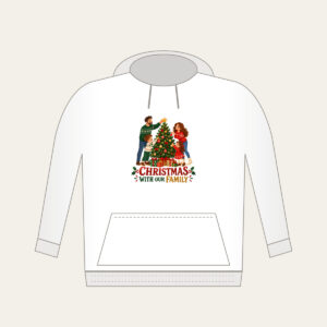 Christmas With Our Family Hoodie in white