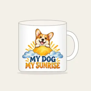 MY DOG MY SUNRISE Mug in white
