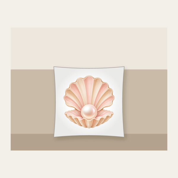 Product image Scallop Shell Holding a Pearl Pillow